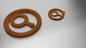 3D coaster pendant model