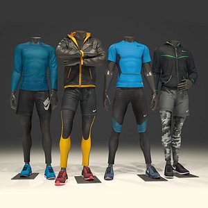 Male mannequin Nike pack 1 3D model