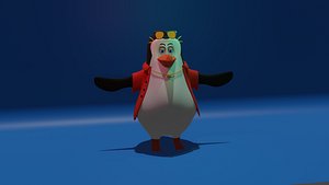 Penguin Cartoon Character 3D model