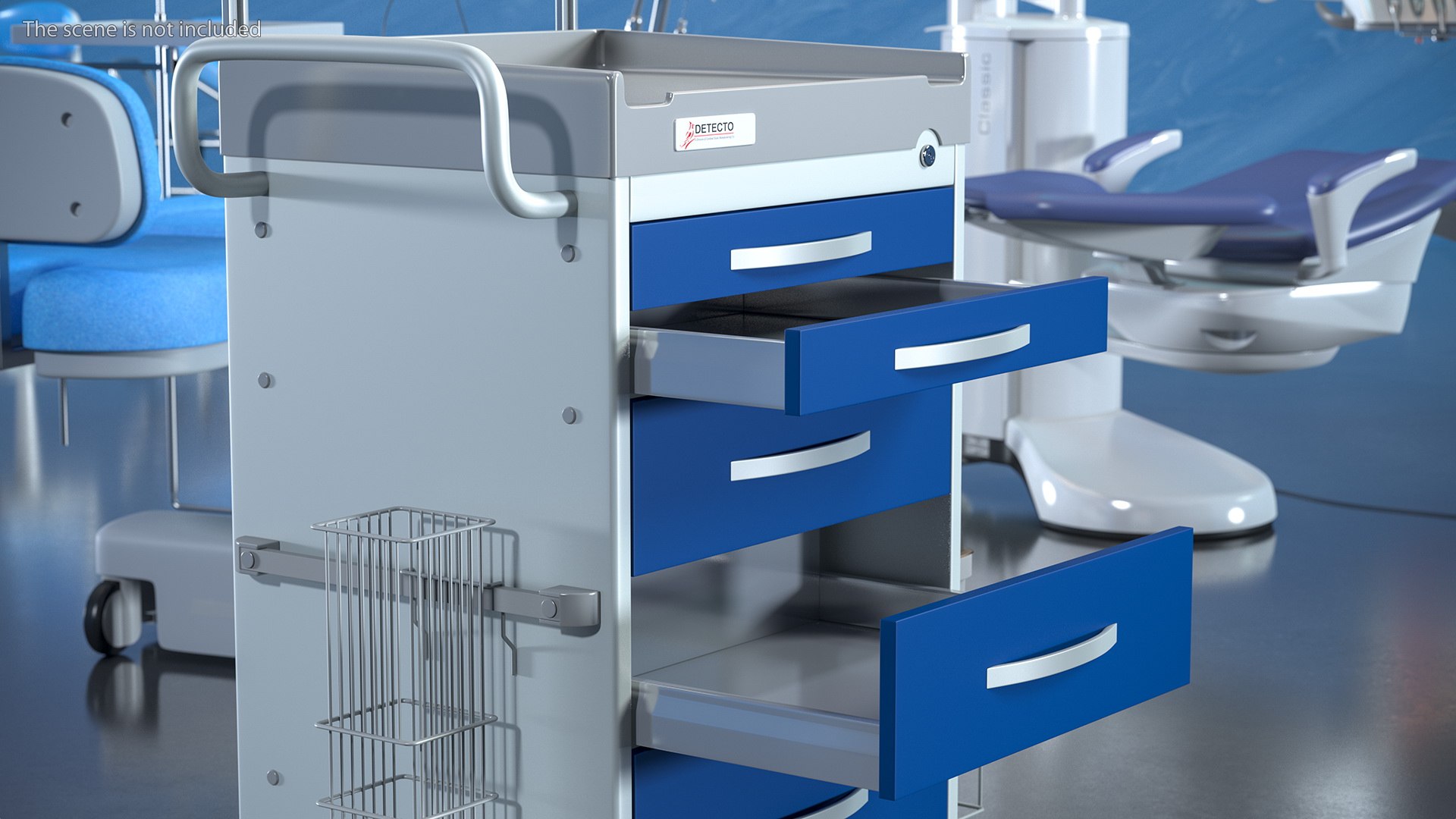 3D model detecto medical cart organizer TurboSquid 1635388