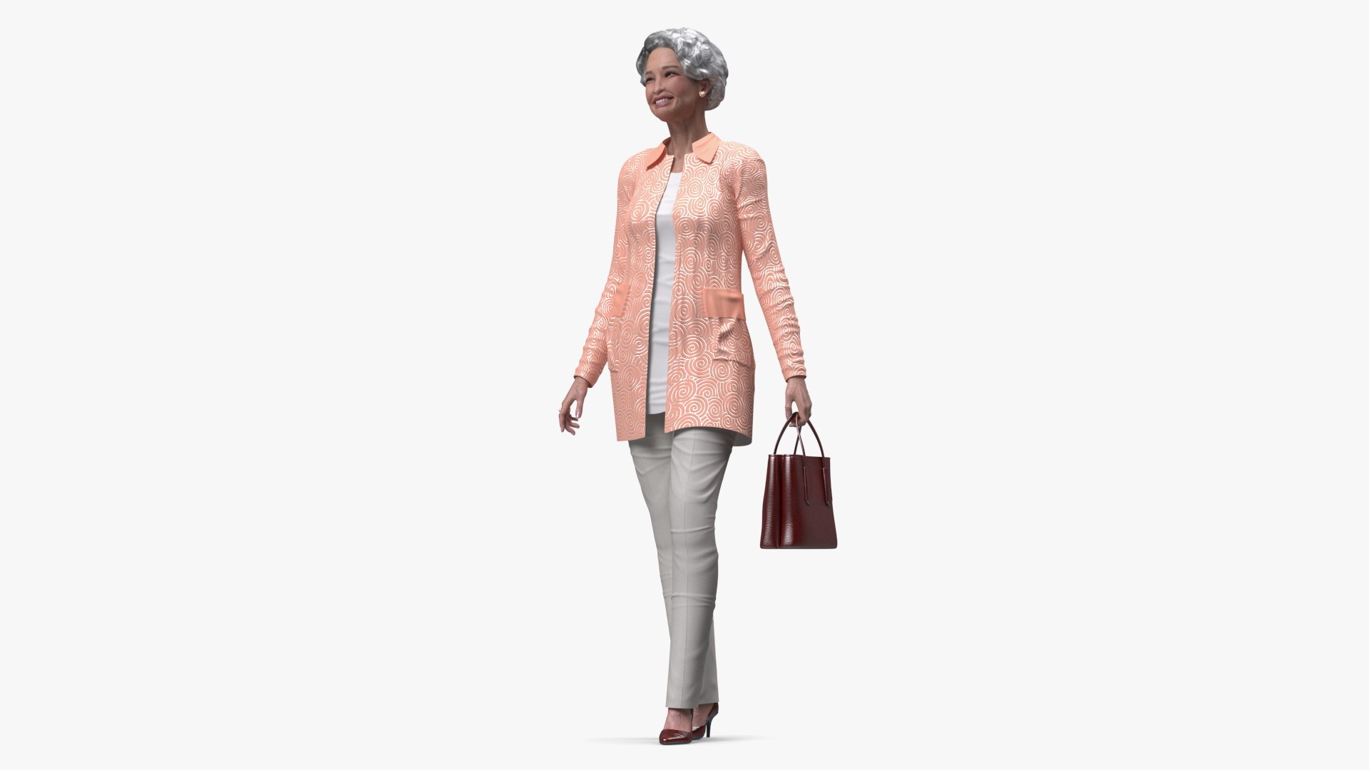 Asian Woman Everyday Style Rigged 3D model preview