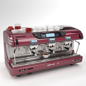 La spaziale Coffee Machine Burgundy 3 group