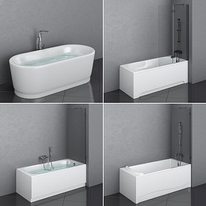 3D sanitana bathtub set 80