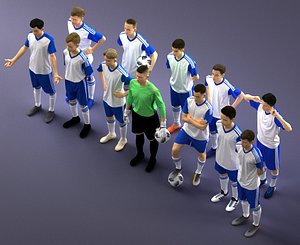 soccer team 3D