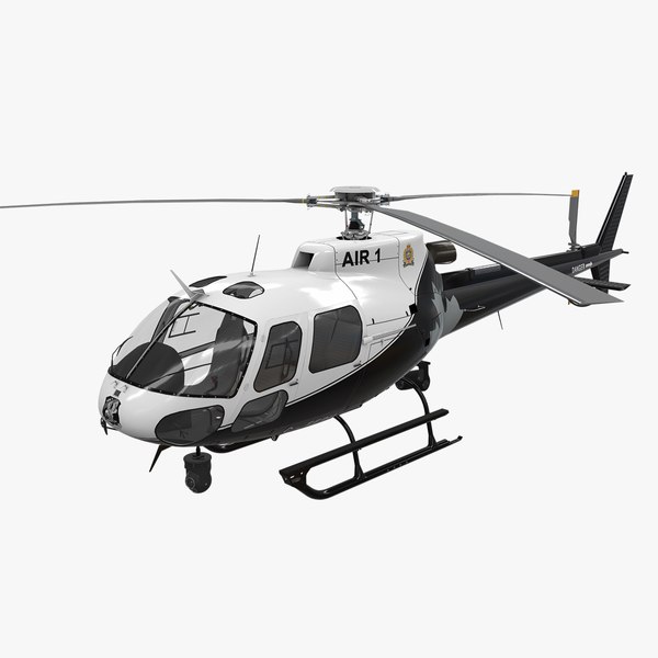 3D helicopter as-350 tulsa police - TurboSquid 1495338