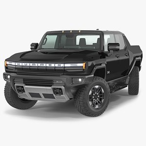 GMC Hummer EV Pickup Truck SUT Black Rigged