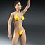 3d model of young female rigged underwear