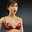 3d model of young female rigged underwear