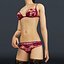 3d model of young female rigged underwear
