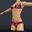 3d model of young female rigged underwear