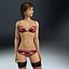 3d model of young female rigged underwear