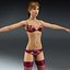 3d model of young female rigged underwear
