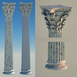 3ds greek column 8 corinthian