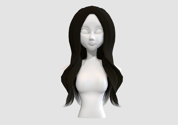 Wavy Female Hairstyle - 3D Model by nickianimations