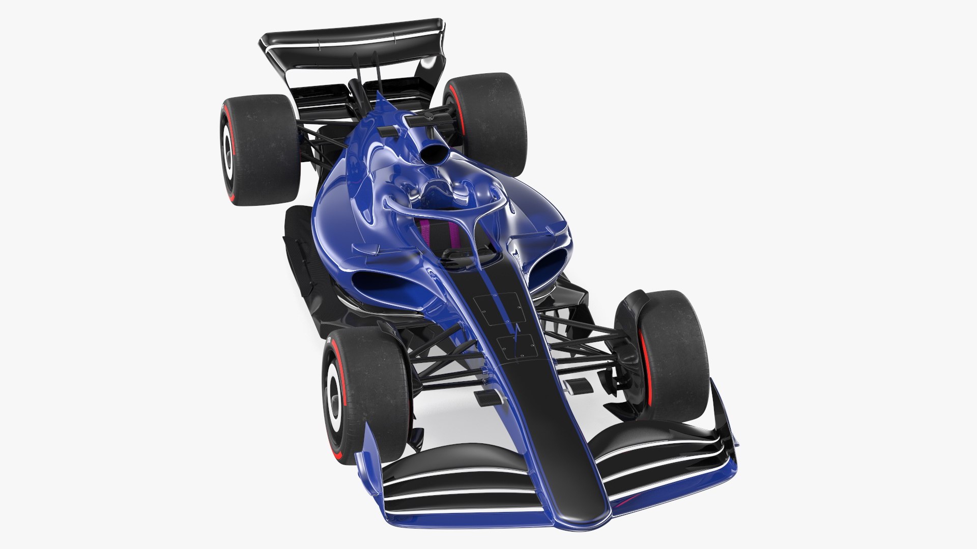 Open Wheel Racing Car Rigged 3D model preview