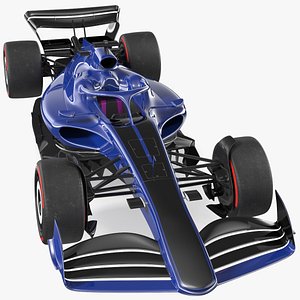 Open Wheel Racing Car Rigged 3D