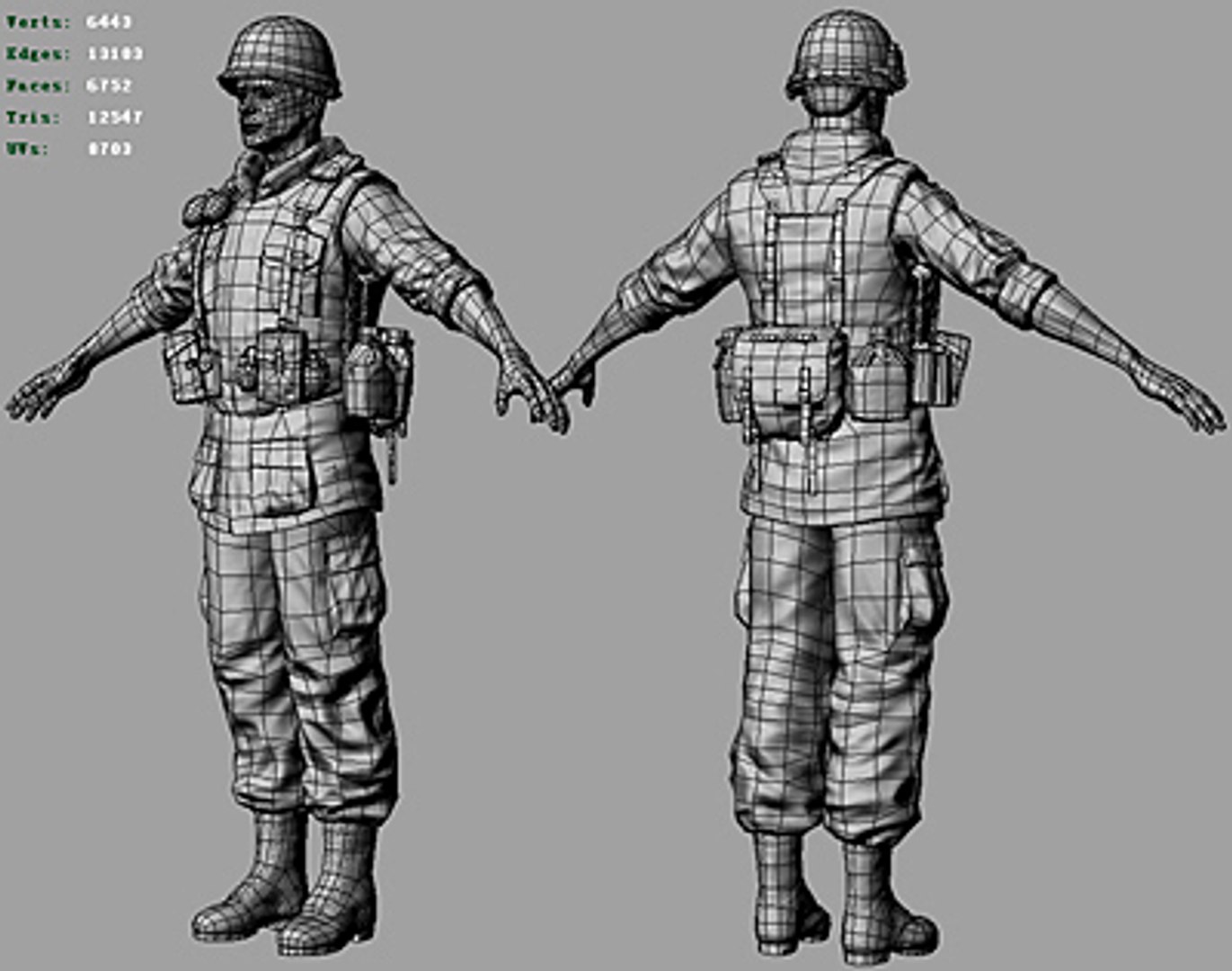 Veteran Vietnam War 3d Model