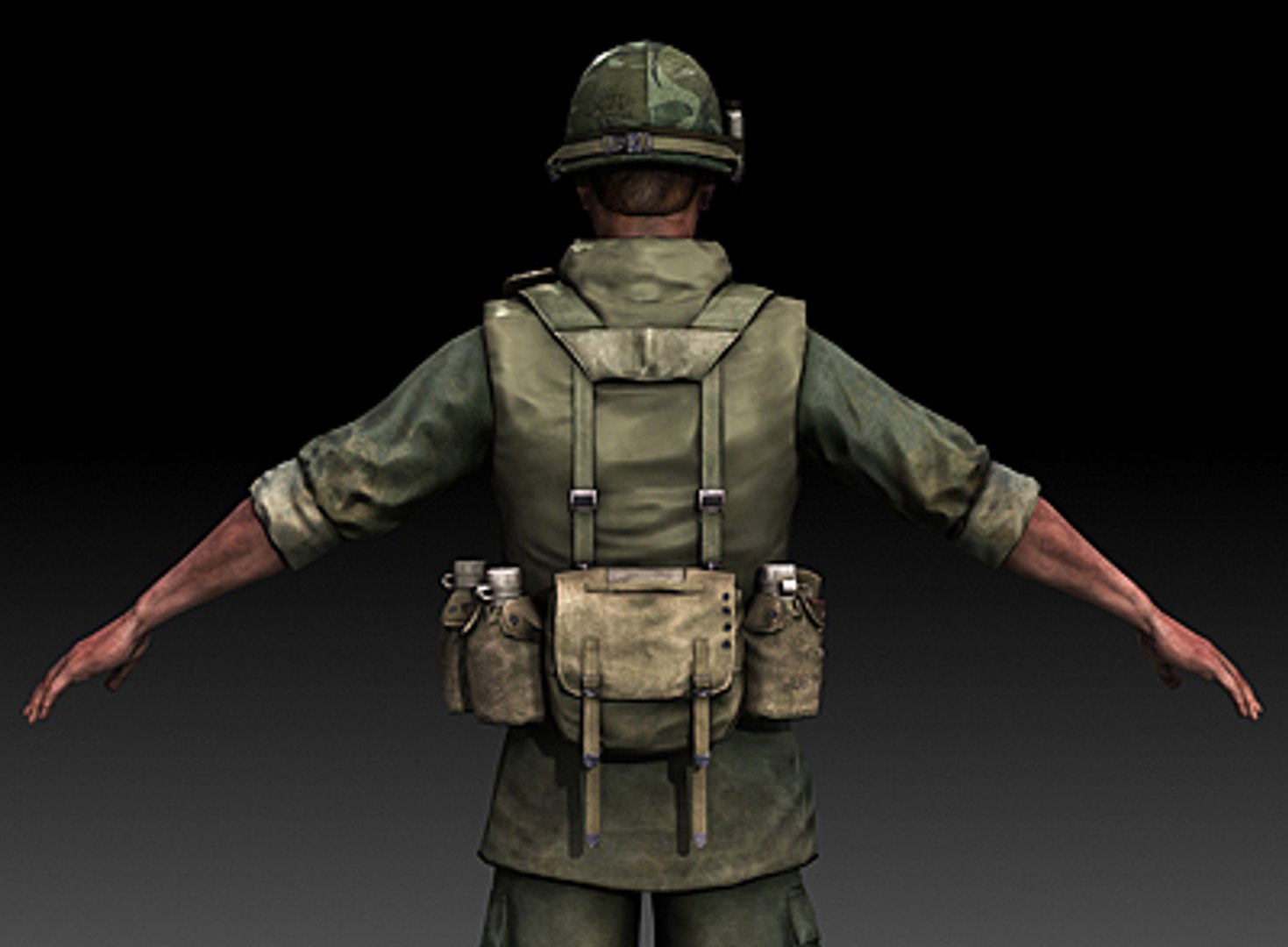 Veteran Vietnam War 3d Model