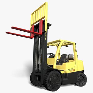 realistic rigged hyster 80 obj