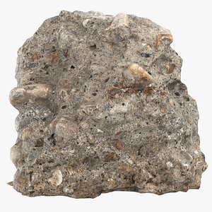 broken concrete piece 10 3D model