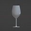 High-Quality Wine Glass FBX Model