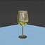 High-Quality Wine Glass FBX Model
