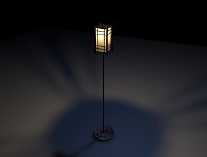 c4d japanese lantern light