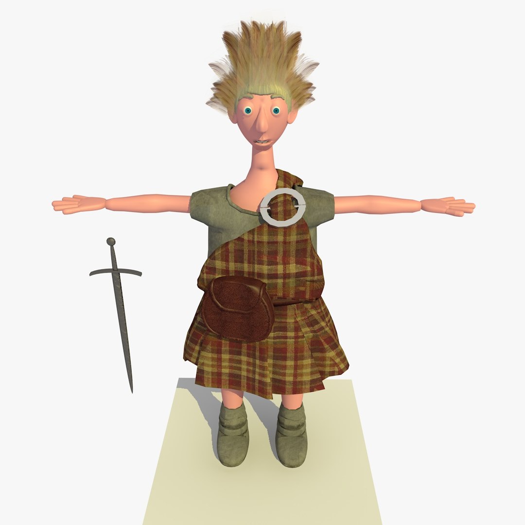 3d roland medieval cartoon warrior