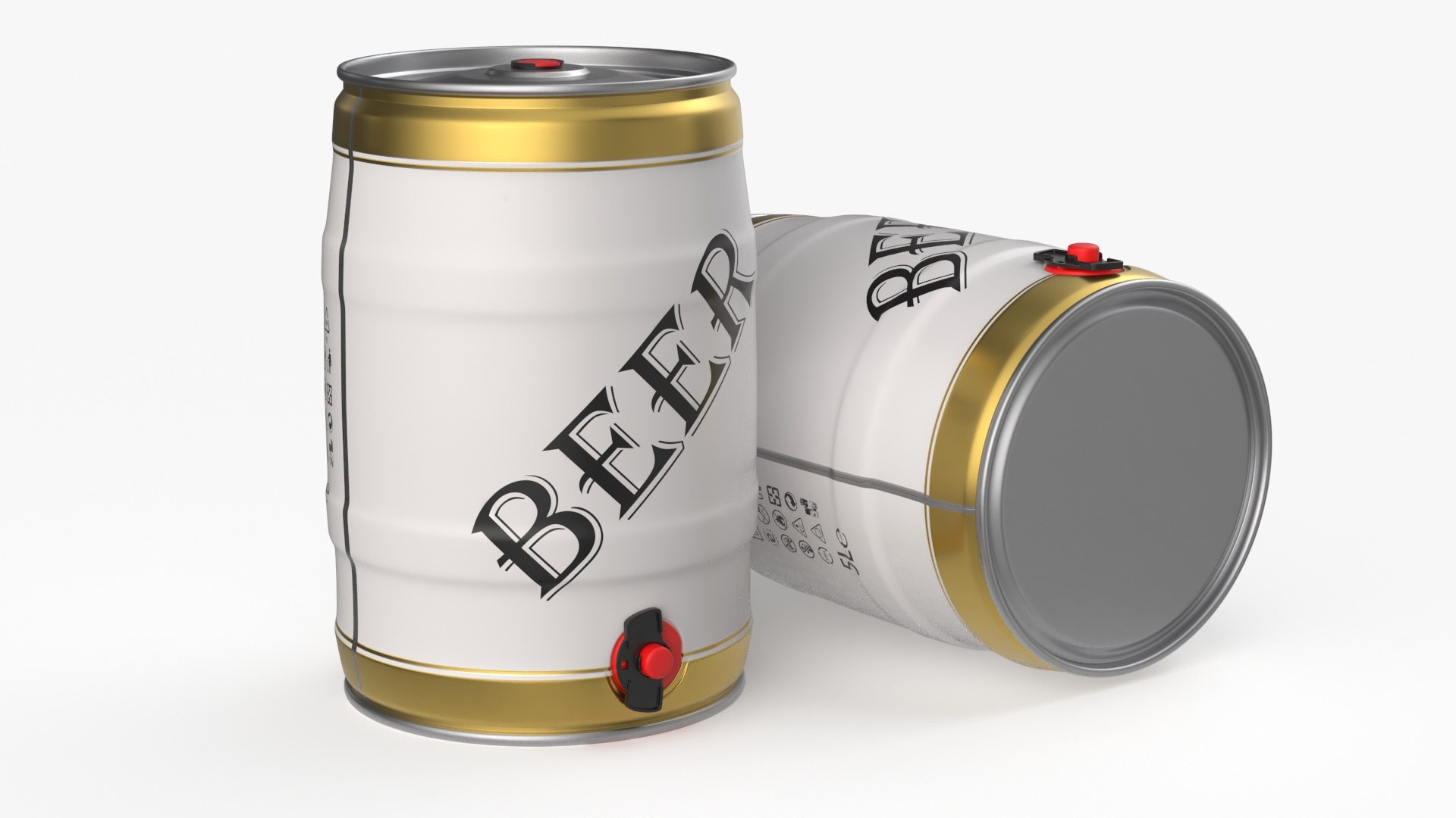 Beer 5 Liter Barrel 3D model preview