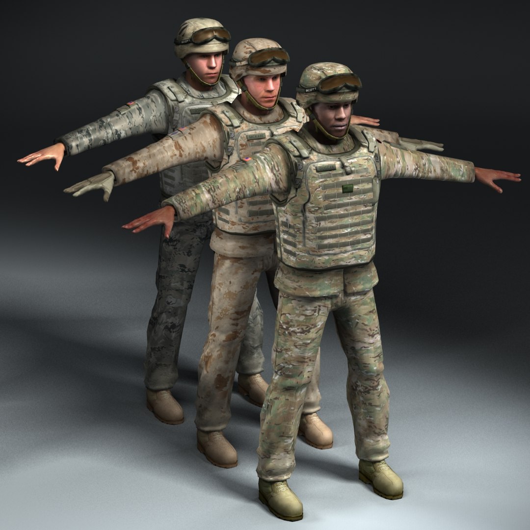 3D military soldiers model https://p.turbosquid.com/ts-thumb/Ln/2LM0nb/xwALCwXz/us_soldiersx3_cove_cam06/jpg/1366635363/1920x1080/fit_q87/7f1646e5811fb7617bc770c25140af650f59497f/us_soldiersx3_cove_cam06.jpg