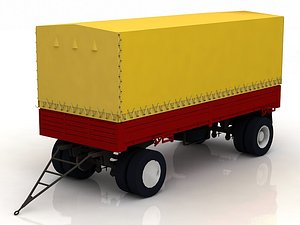 3D Generic Truck Cargo Trailer model