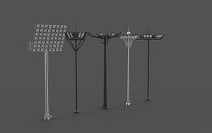 Stadium Light pole 3D model model