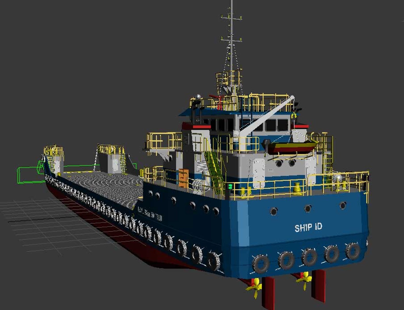 3d Model Landing Carrier Tank