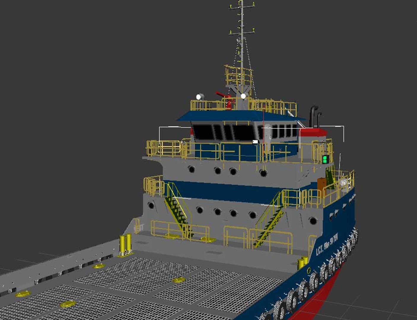 3d Model Landing Carrier Tank