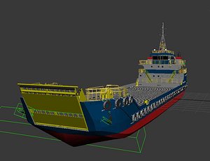 3d model landing carrier tank