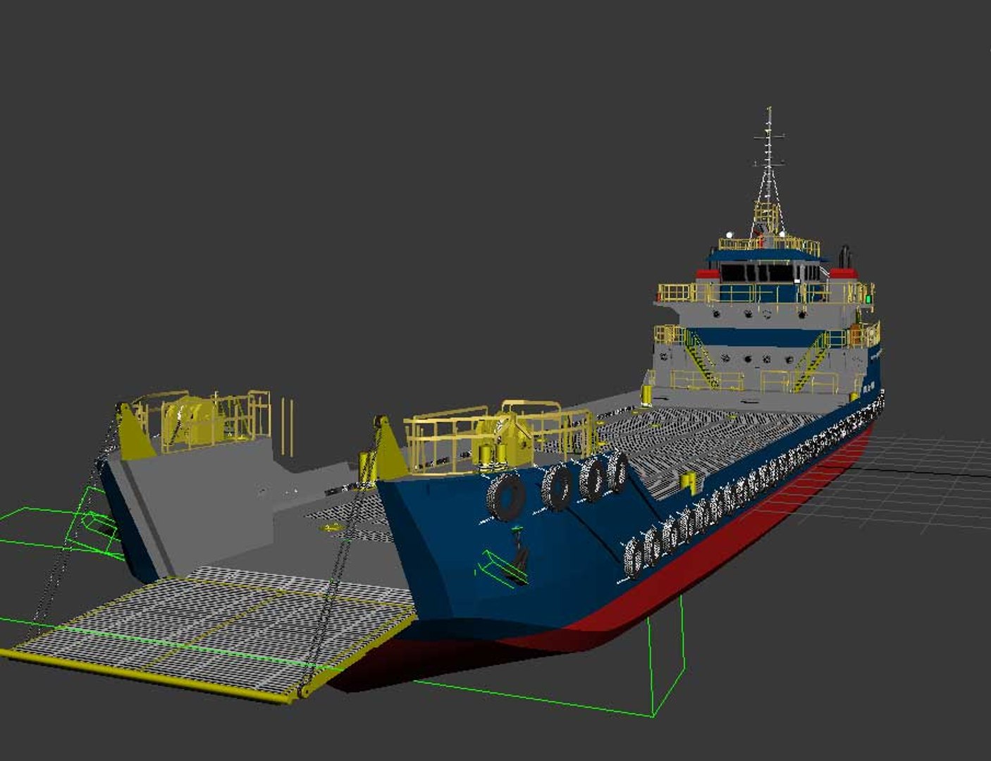 3d Model Landing Carrier Tank