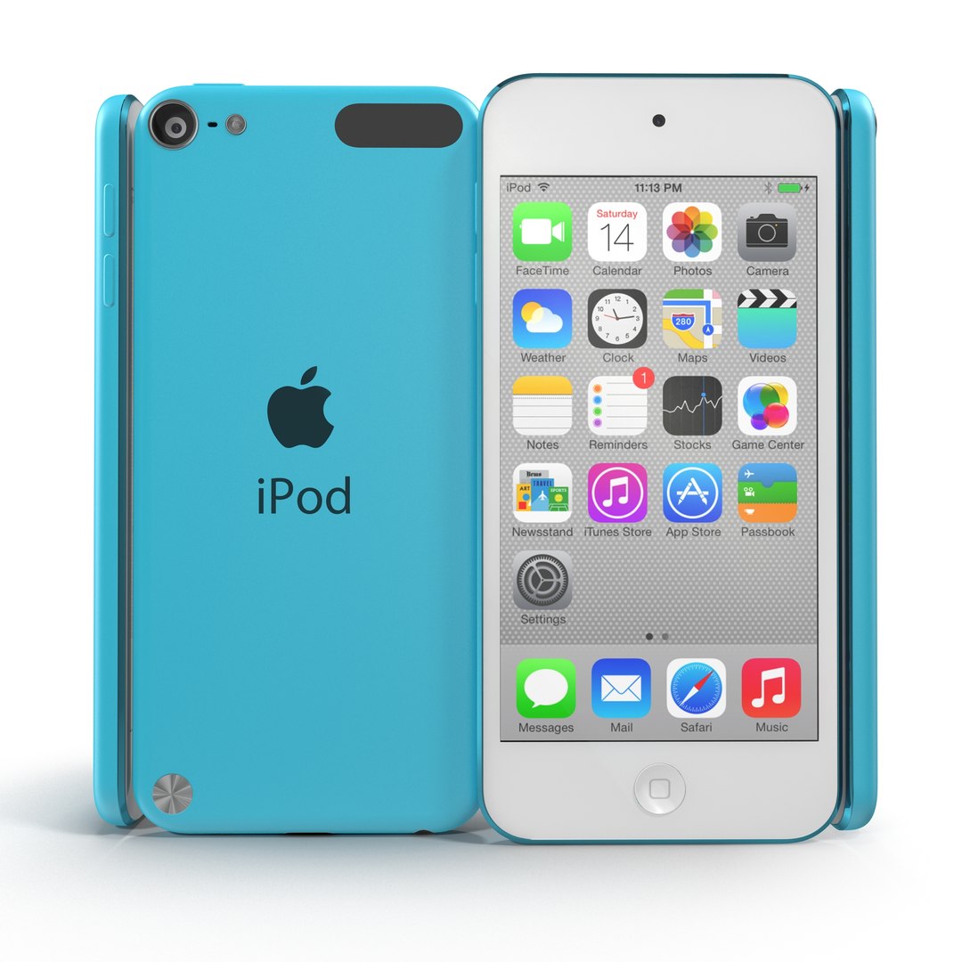 iPod Touch Blue 3D Model 3D model preview