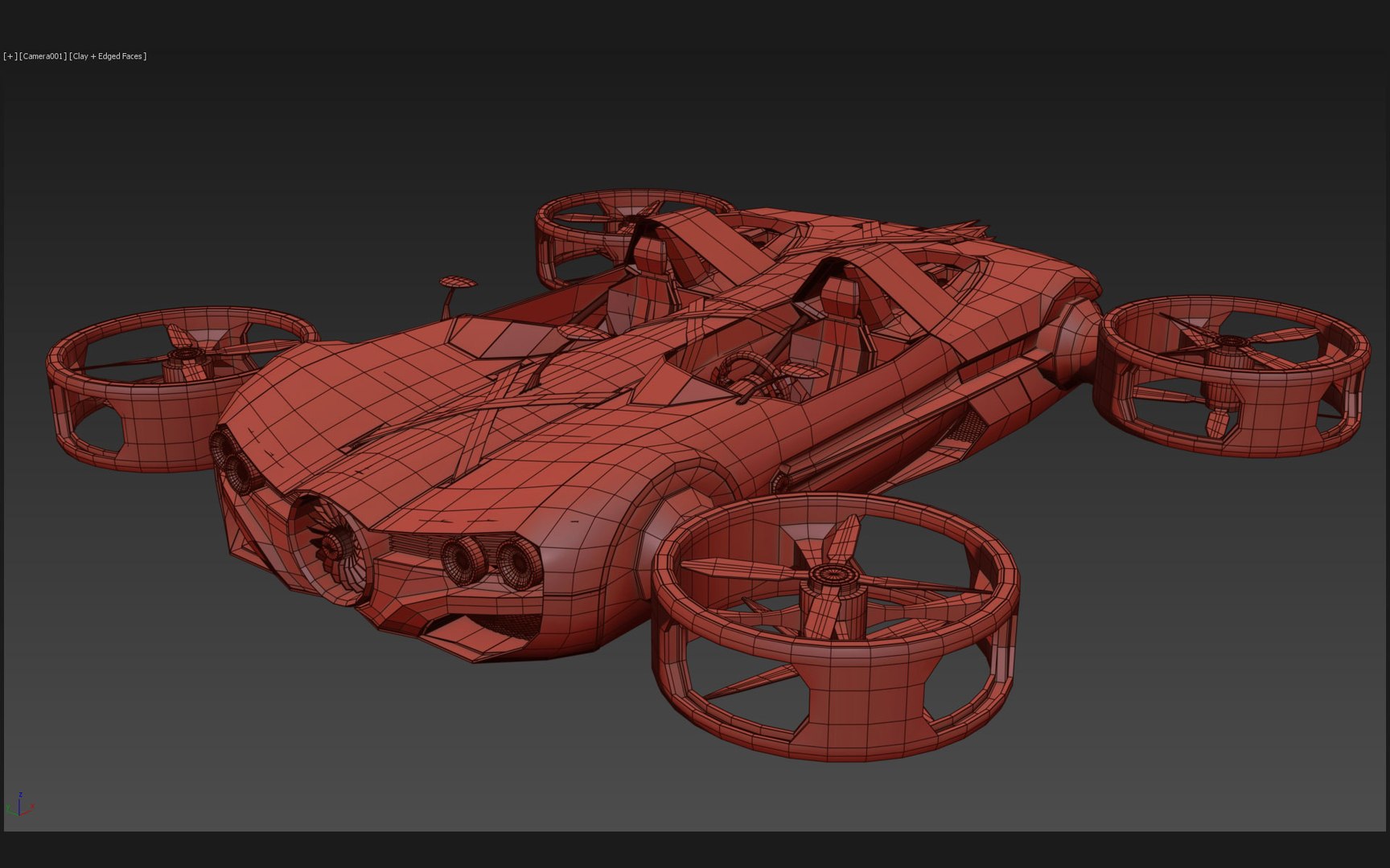 3D Model T Copter Car 55 - TurboSquid 2073385