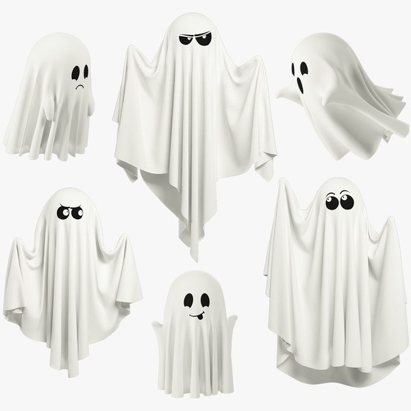 3D Funny Ghosts Collection V5 model