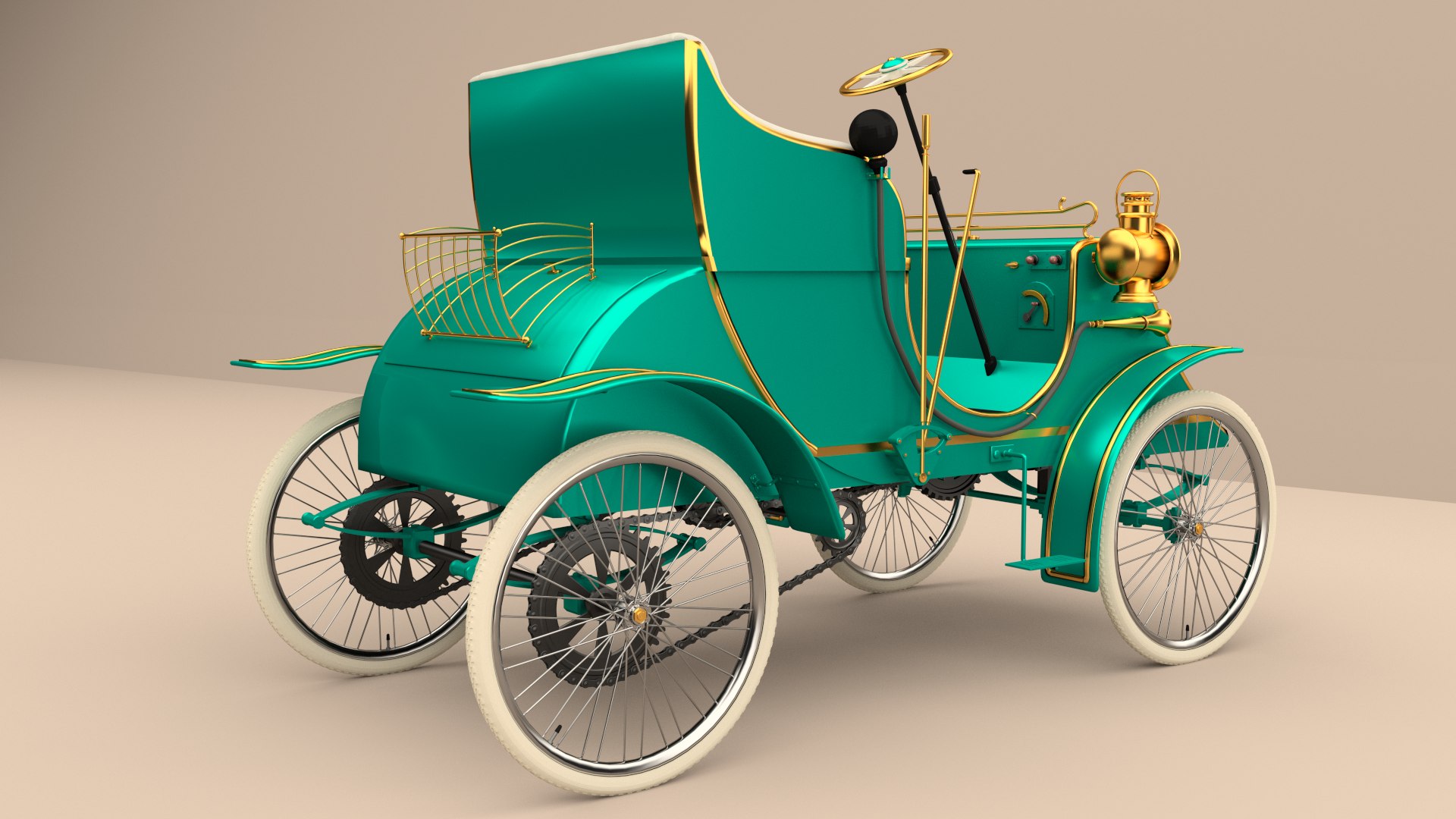 3d model of antique car