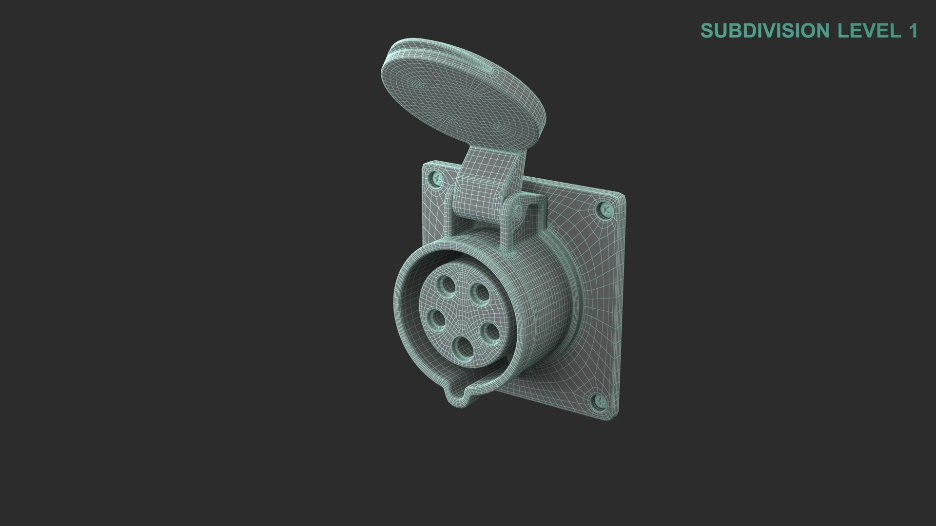 3D Three Phase Socket model https://p.turbosquid.com/ts-thumb/Ln/FYCl7b/mG/wireframe0004/jpg/1683777014/1920x1080/fit_q87/51884c4ade09a318970c727e47971597d75d35dd/wireframe0004.jpg
