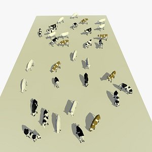 3D version cows animal