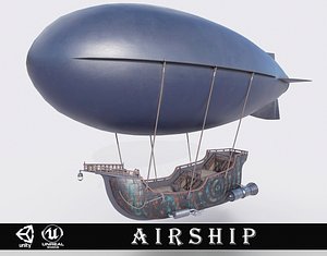 3D Sci-Fi Airship model