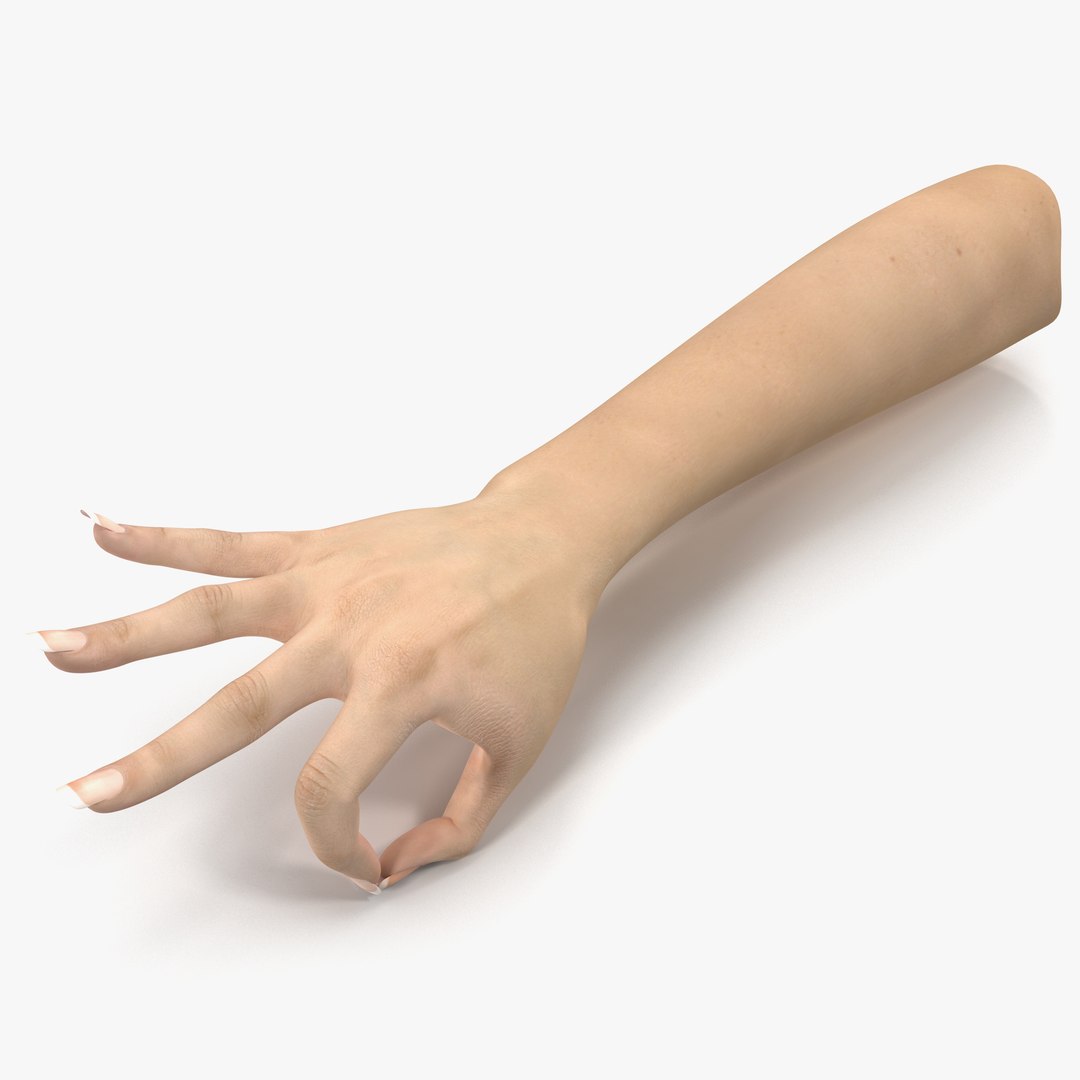 Female Hand 3 Pose 4 3D model preview