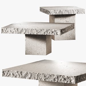 3D Orilla Coffee table Side table Engold rough rocky edge