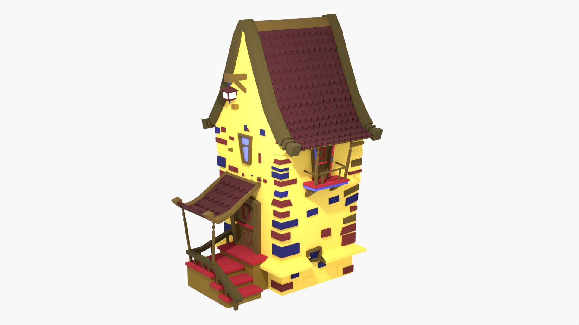 3D Stylized Colorful House - TurboSquid 2060281