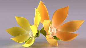 cananga ylang flower decor 3D model