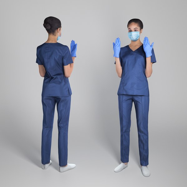 3D model human young woman surgical