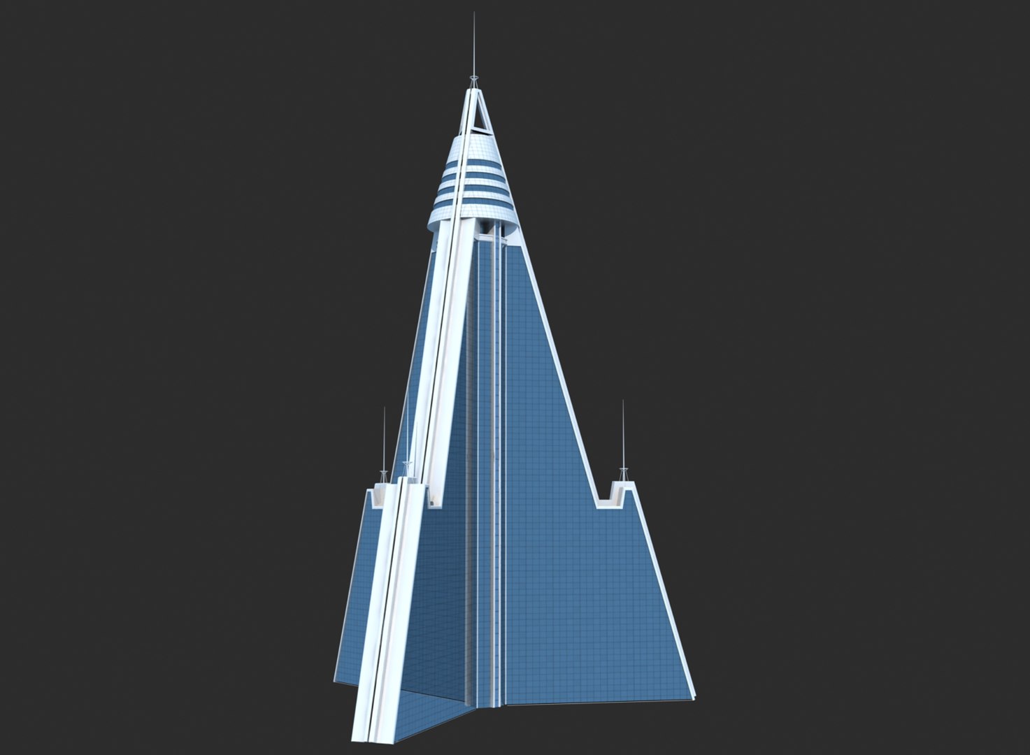 3D Ryugyong Hotel Pyongyang Futuristic Skyscraper - TurboSquid 2543816