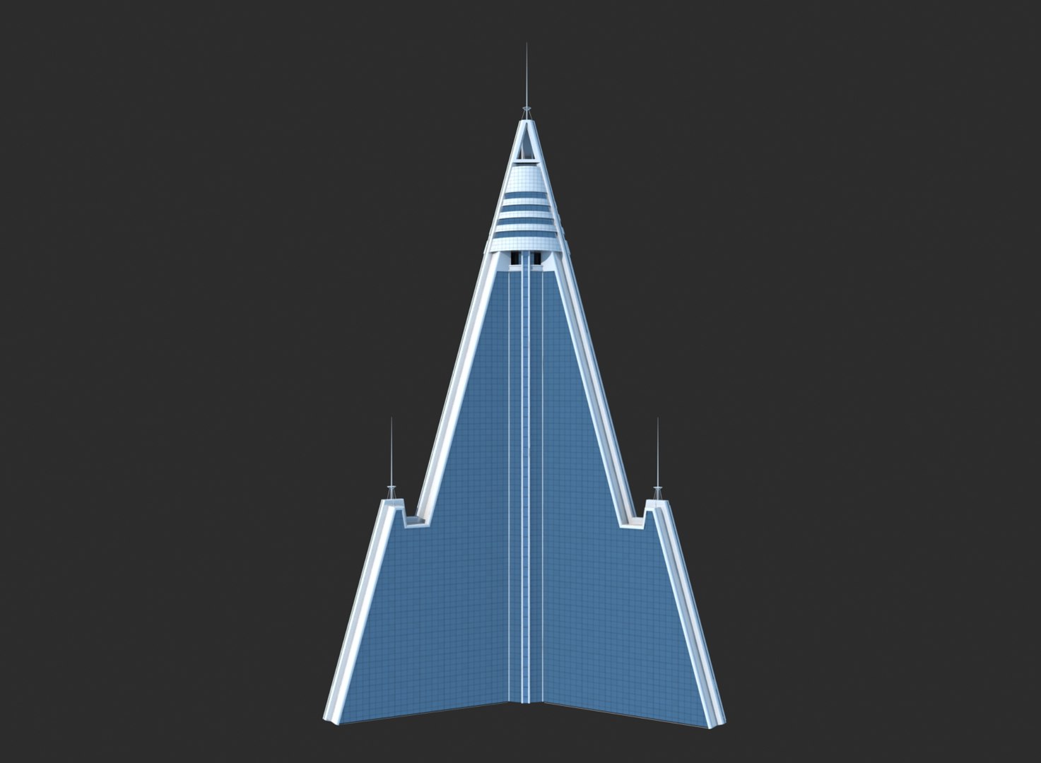 3D Ryugyong Hotel Pyongyang Futuristic Skyscraper - TurboSquid 2543816
